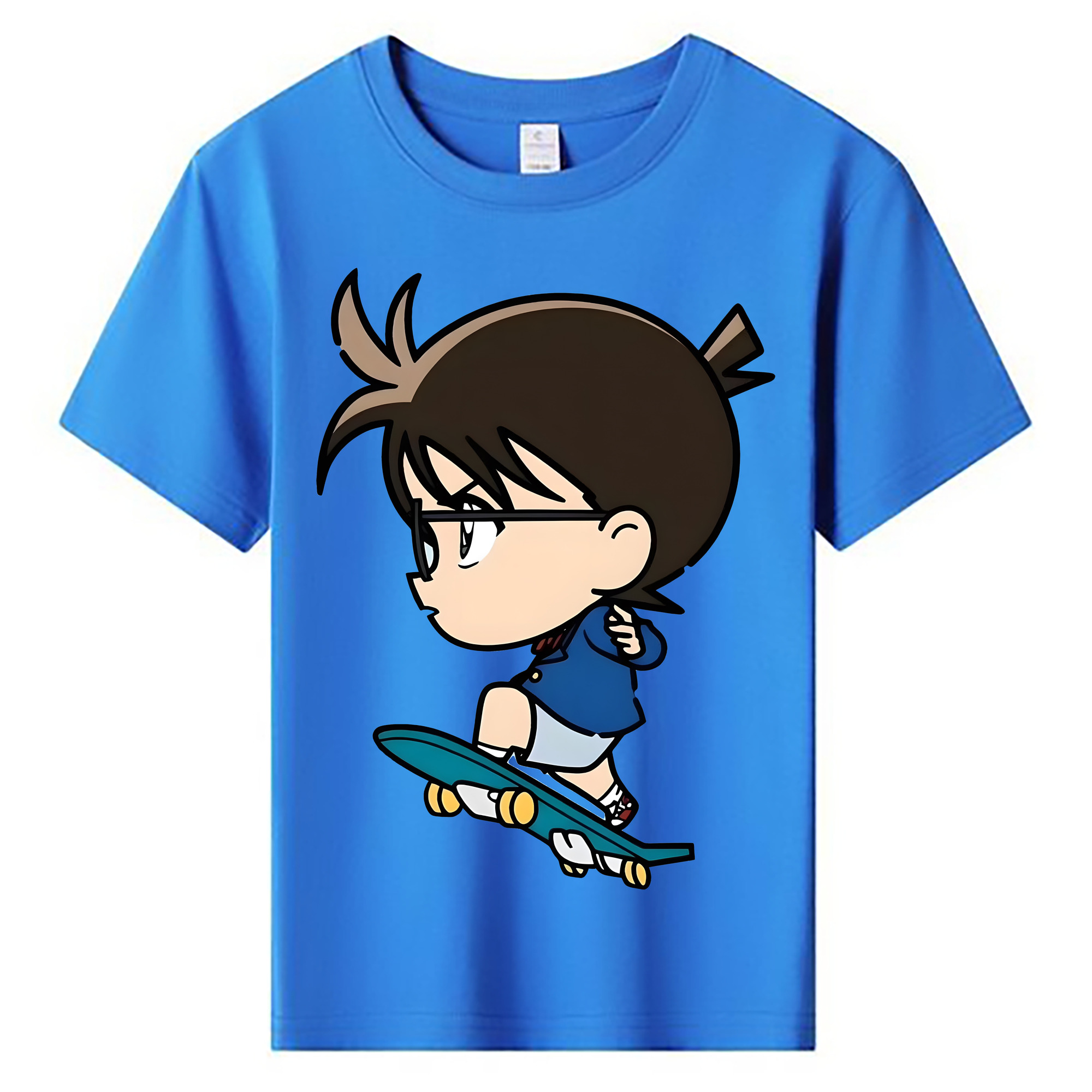 （画像用） 名探偵コナン 江戸川 コナン Detective Conan Conan Edogawa 綿100％キッズTシャツ（フロントプリント）